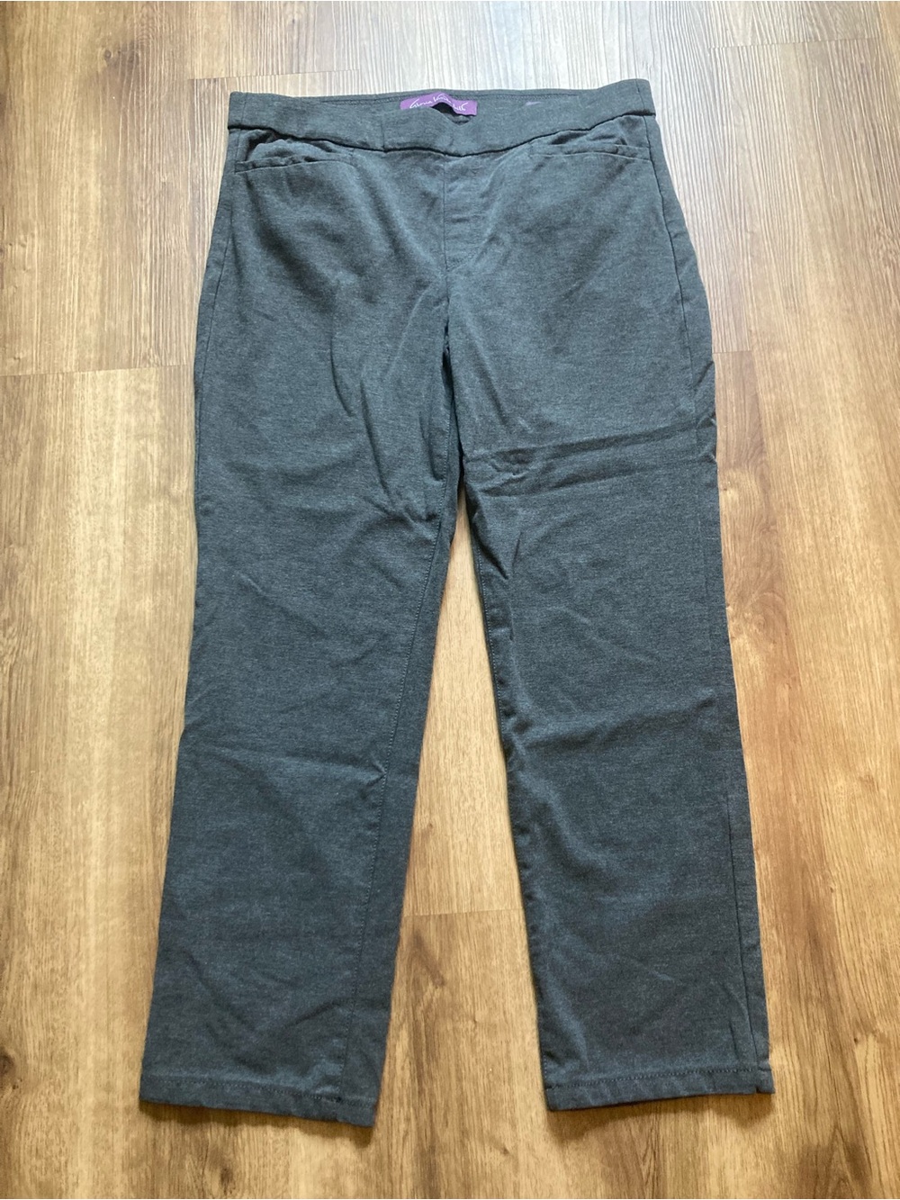 Gloria Vanderbilt Dark Heathered Gray Trouser Pants 14